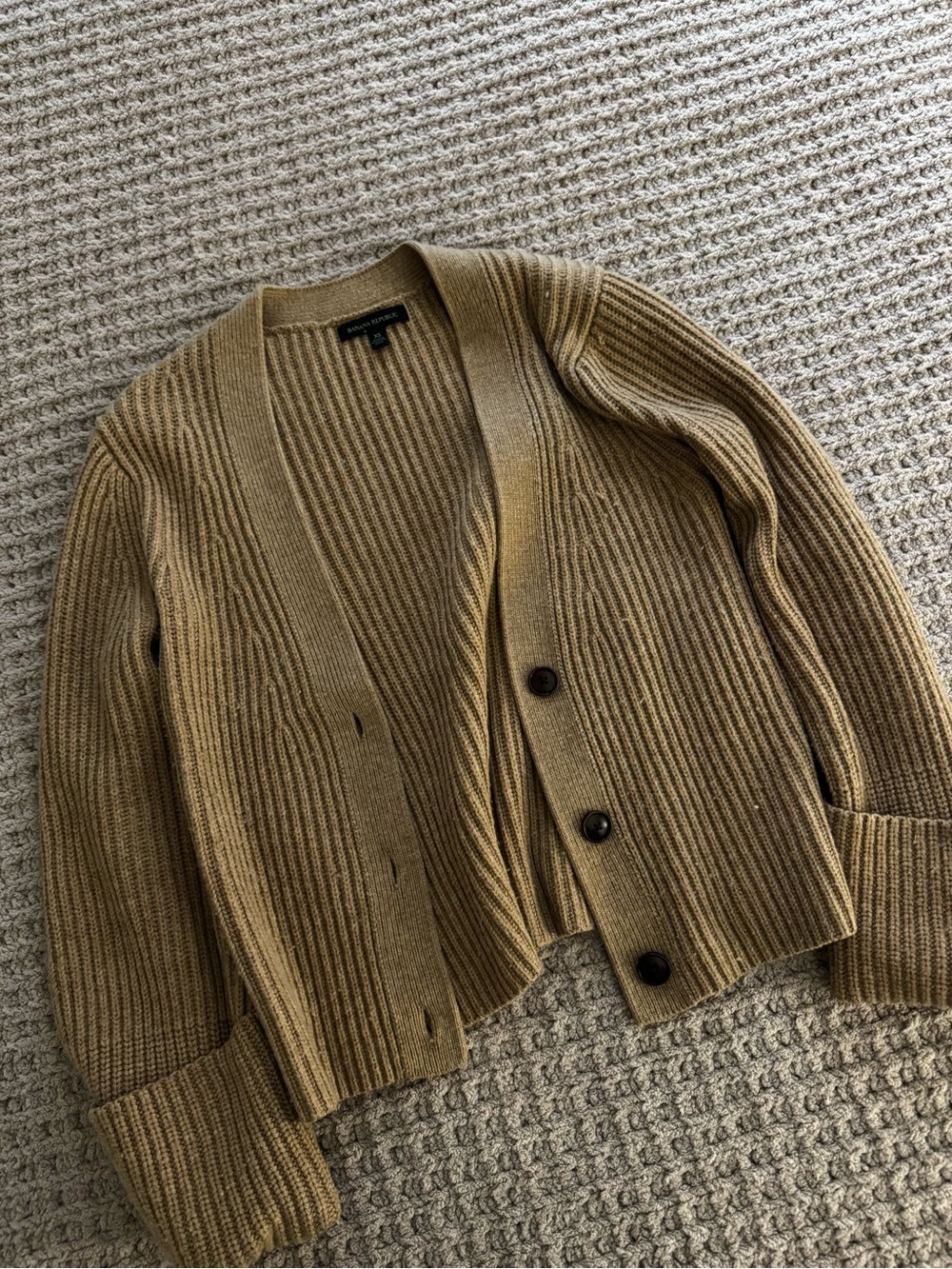 Banana Republic Talia Merino-Cashmere Cardigan XS Camel